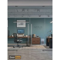 Clear Tempered Glass Pivot Door 10mm UAE for Frameless Office Cabins